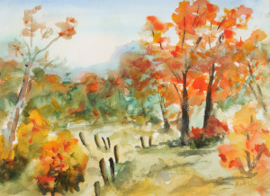 Autumn Idyll   Watercolor Original/Prints Available